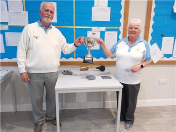 Winners of Ken Gibbs Memorial Trophy - Chris Gibbs and Dave Edwards  - 6th April Memorial Day